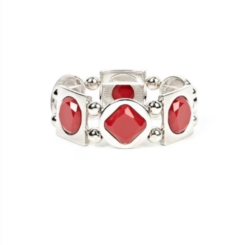Asymmetrical A Lister Red Bracelet